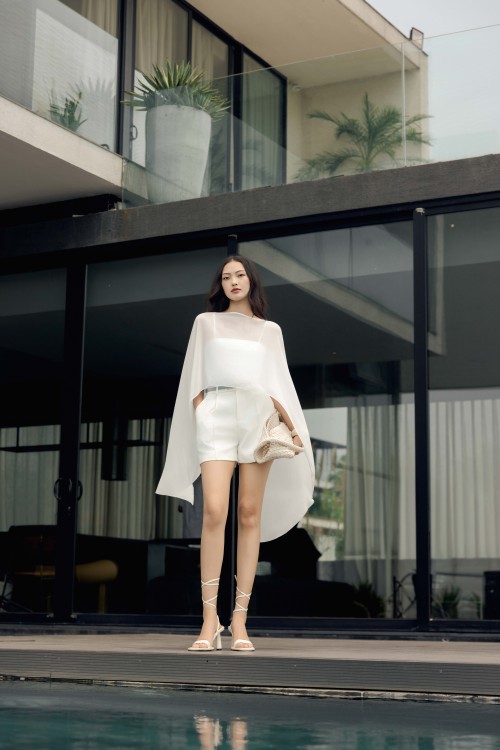 Sixdo White Chiffon Blouse