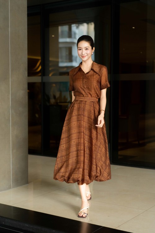 Sixdo Brown Organza Shirt