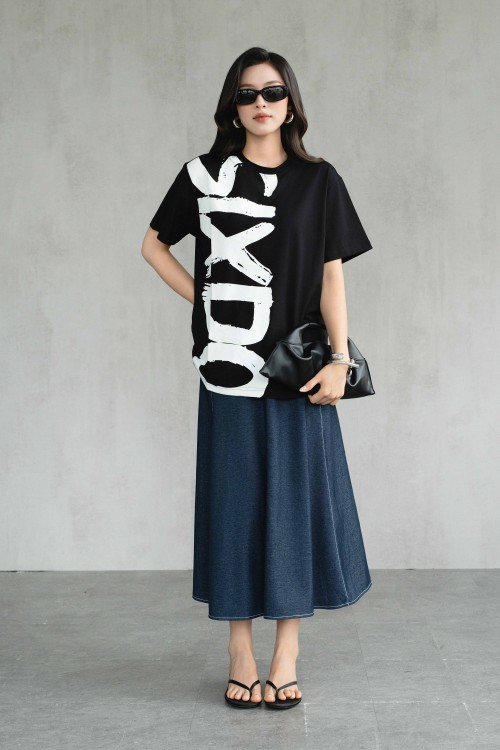 Sixdo Black Sixdo Bold Cotton Tshirt