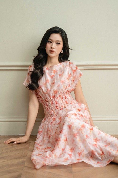 Sixdo Organza Flared Dress