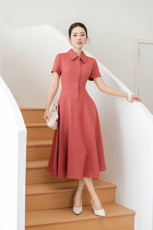 Sixdo Woven Flared Dress