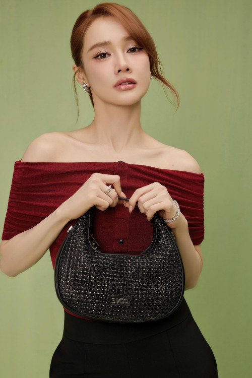Sixdo Dark Red Knit Blouse