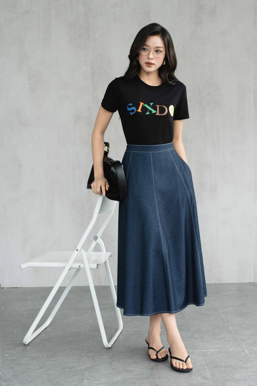 Sixdo Black Sixdo Smile Cotton Tshirt