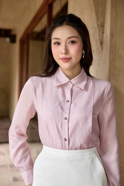 Sixdo Light Murrey Organza Shirt