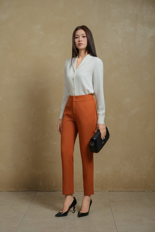 Sixdo Ochre Woven Baggy Pants