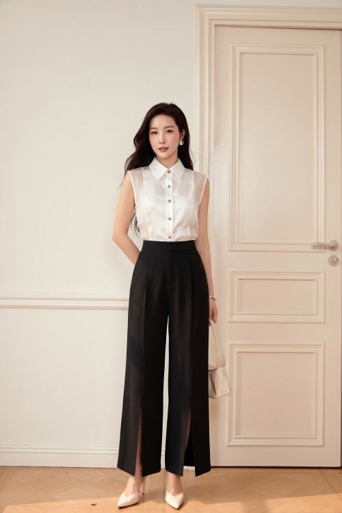 Sixdo White Silk Shirt
