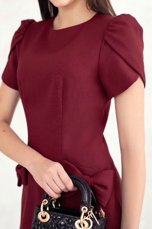 Sixdo Bowtie Woven Mini Dress