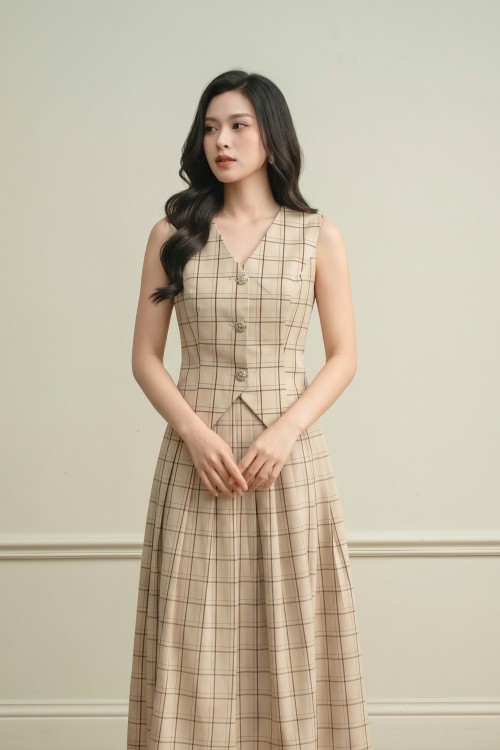 Light Brown Woven Waistcoat