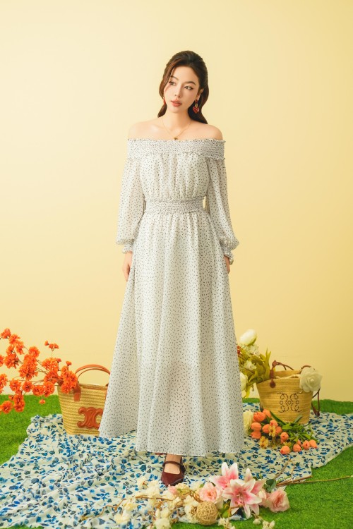 Chiffon Flared Dress 2