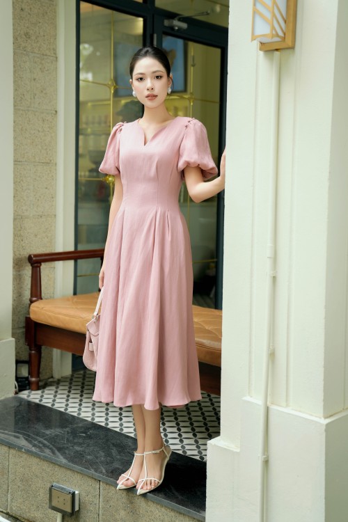 Linen Flared Dress