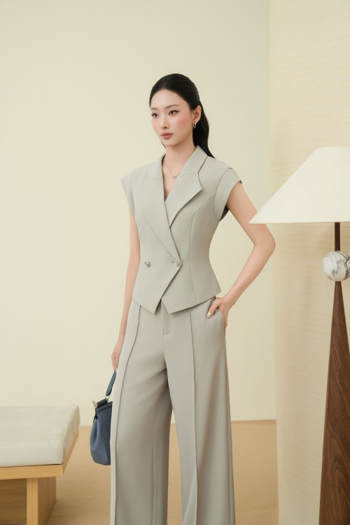 Light Grey Woven Vest