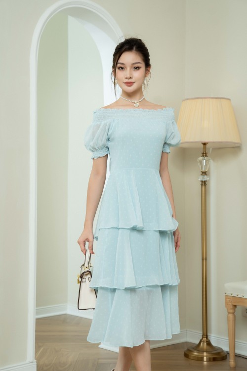 Polka Dot Midi Voile Dress