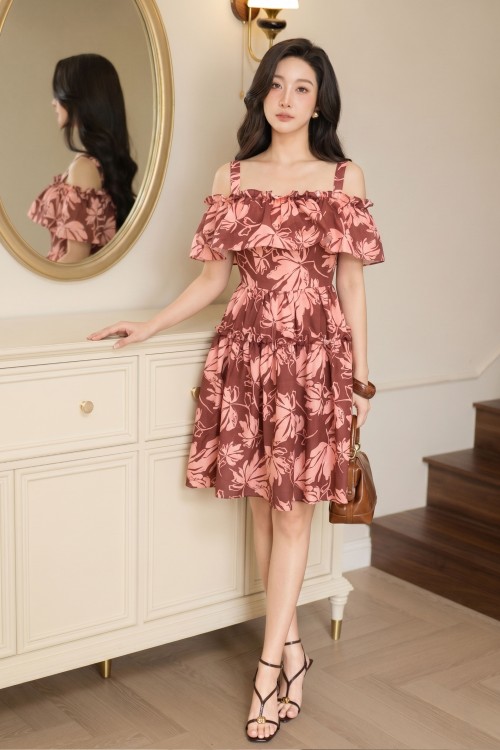 Brick Linen Mini Dress