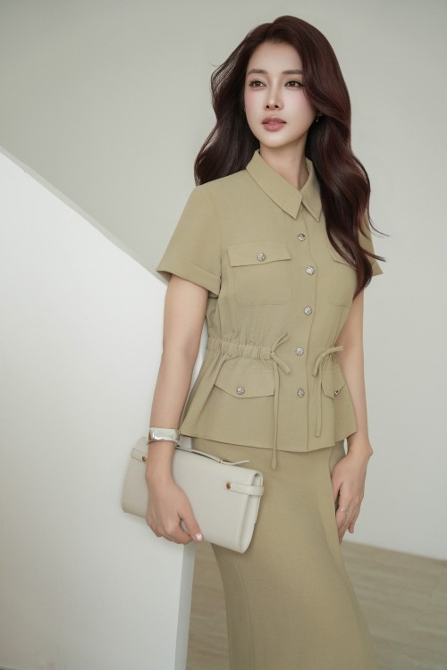 Delicate Yellow Woven Blouse
