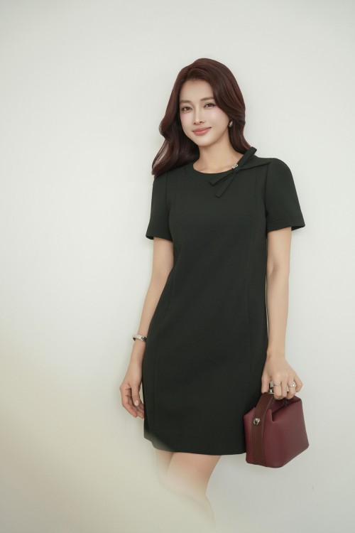 Black Woven Loose Dress
