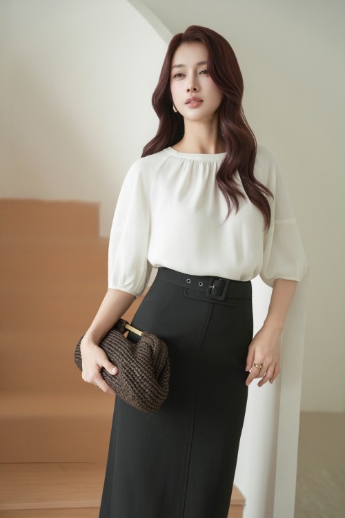 White Woven Blouse