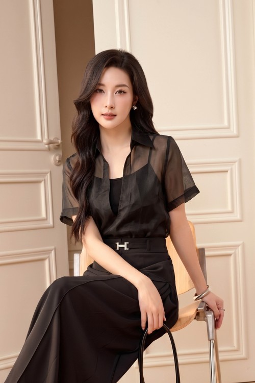 Black Organza Blouse