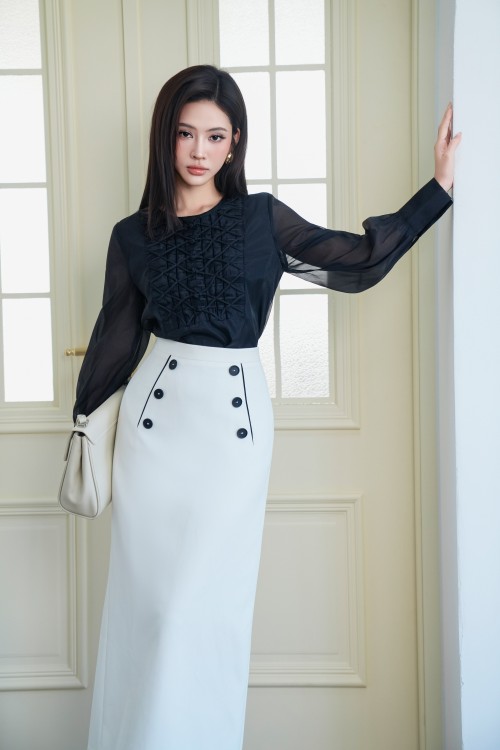 Black Organza Blouse