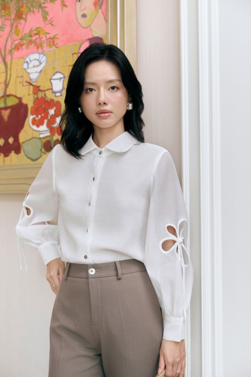 White Organza Blouse