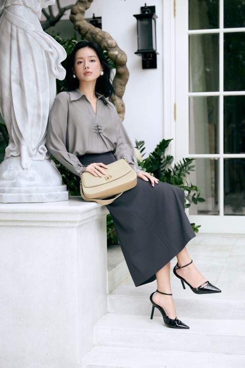 Charcoal Tuytsi Pencil Skirt