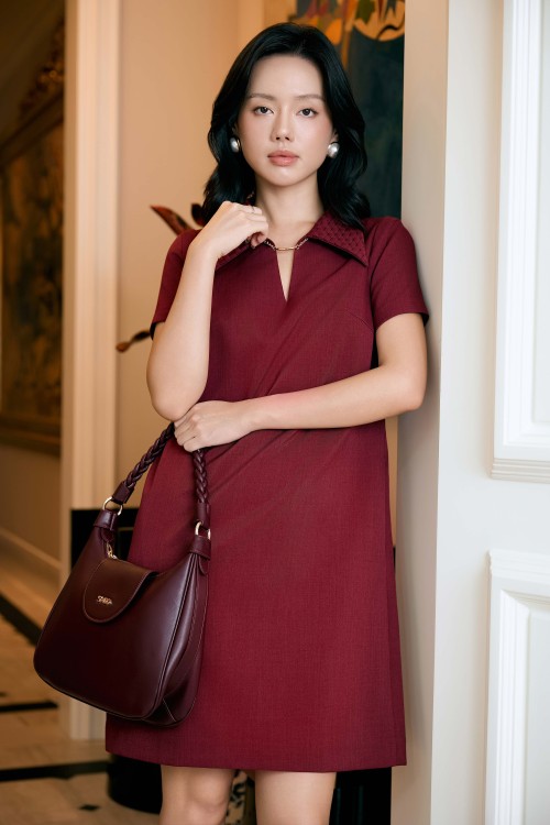 Dark Red Tuytsi Loose Dress