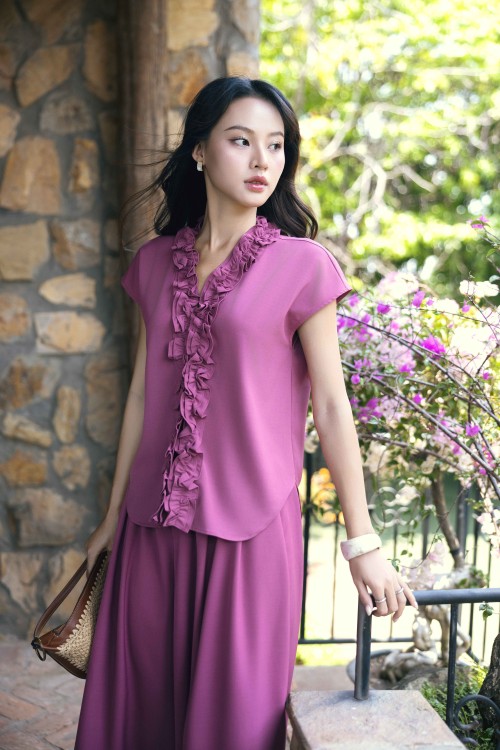 Dark Murrey Woven Blouse
