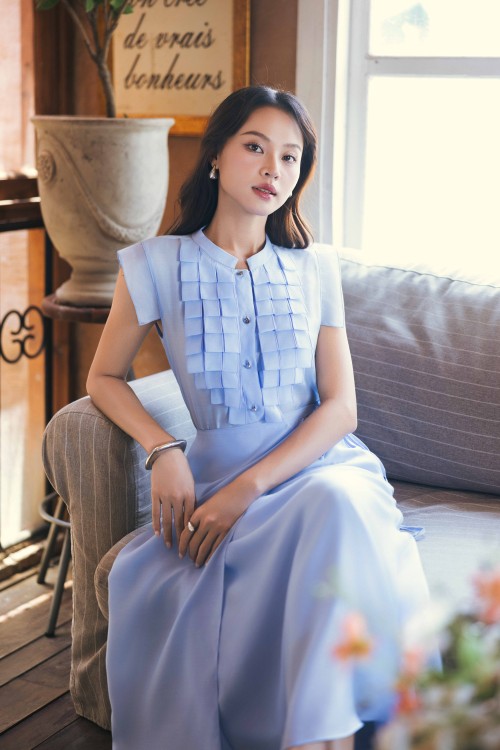 Light Blue Organza Blouse