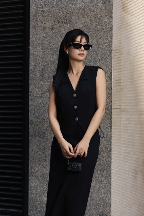 Black Woven Waistcoat