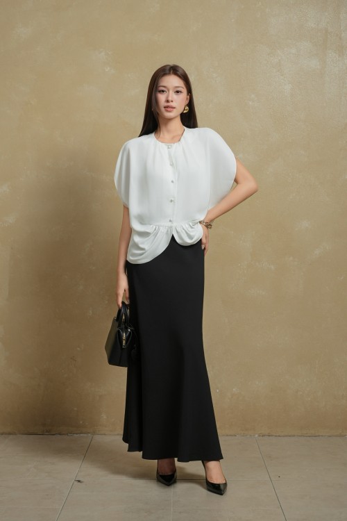 White Silk Blouse