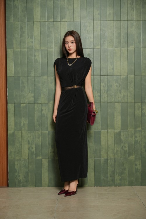 Black Knit Pencil Dress