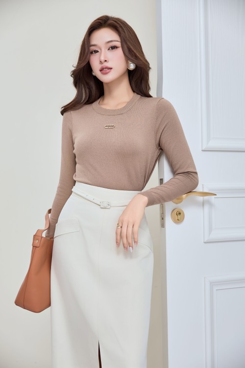 Long Sleeves Knit Blouse