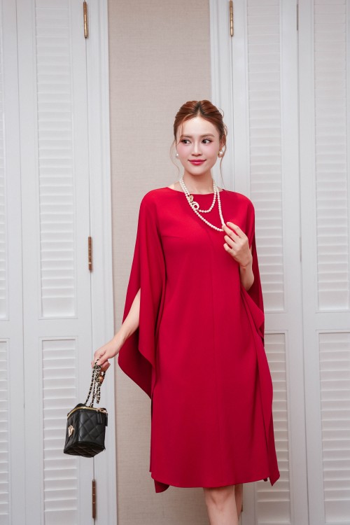 Red Woven Loose Dress