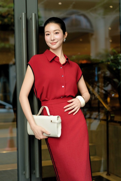 Burgundy Woven Shirt