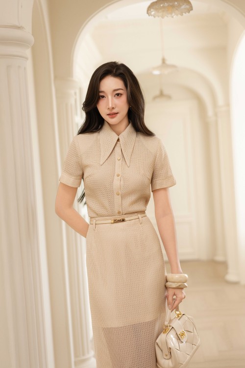Beige Lace Blouse