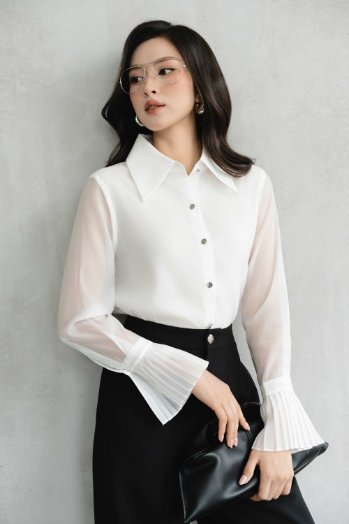 White Organza Shirt