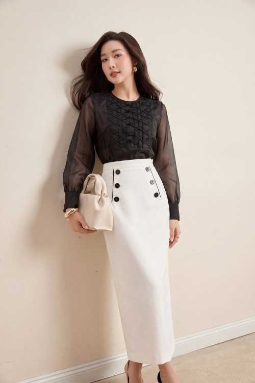 Black Organza Blouse