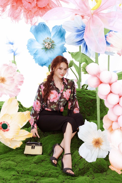 Black Peony Organza Shirt