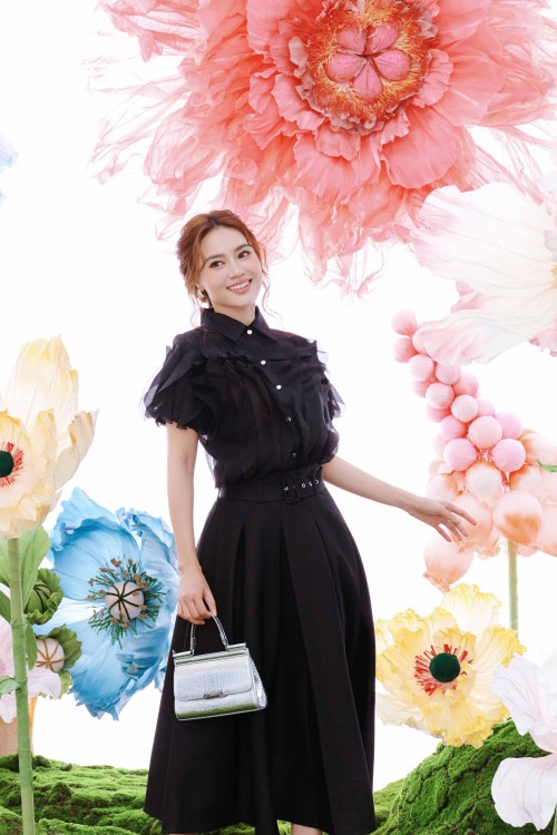 Black Organza Blouse With Camisole