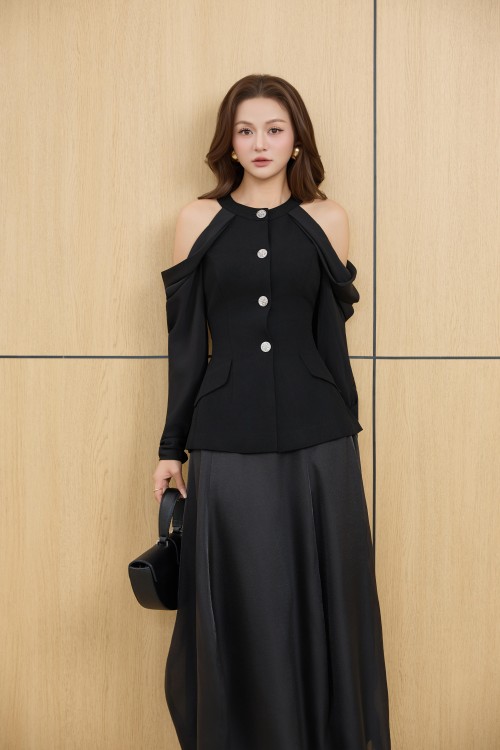 Black Woven Blouse