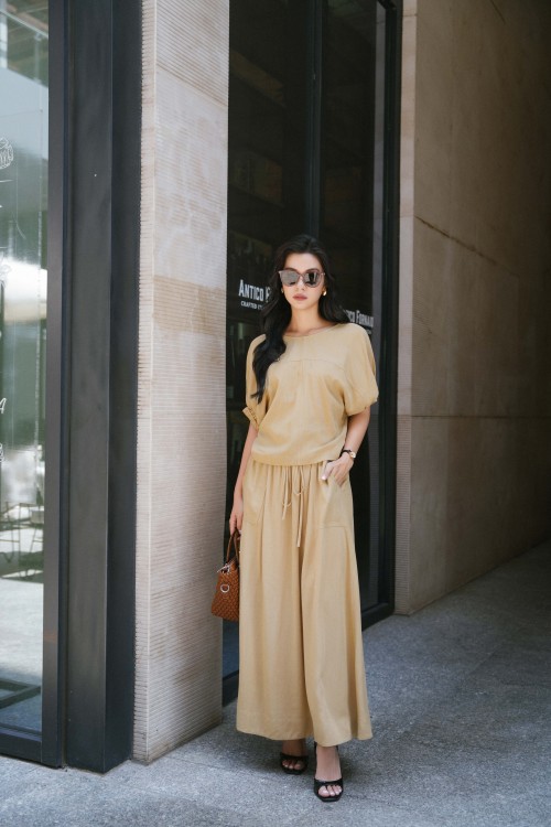 Linen Flared Skirt