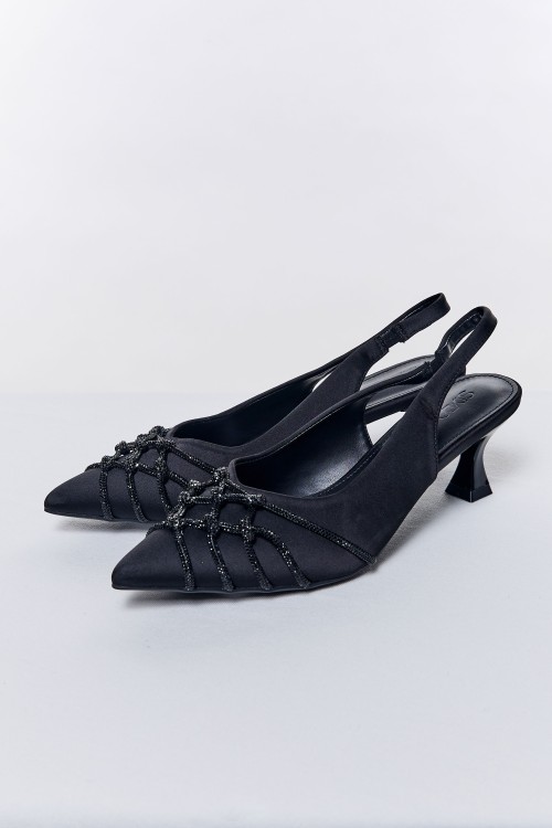 Black Slingback High Heels