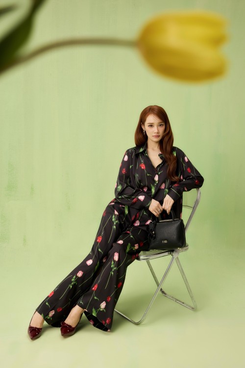 Black Tulip Silk Shirt