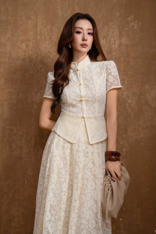 Cream Lace Blouse