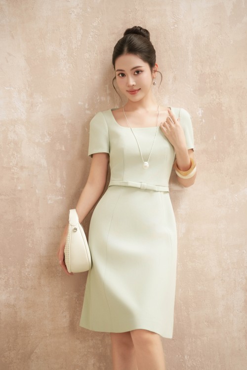 Light Mint Woven Mini Dress