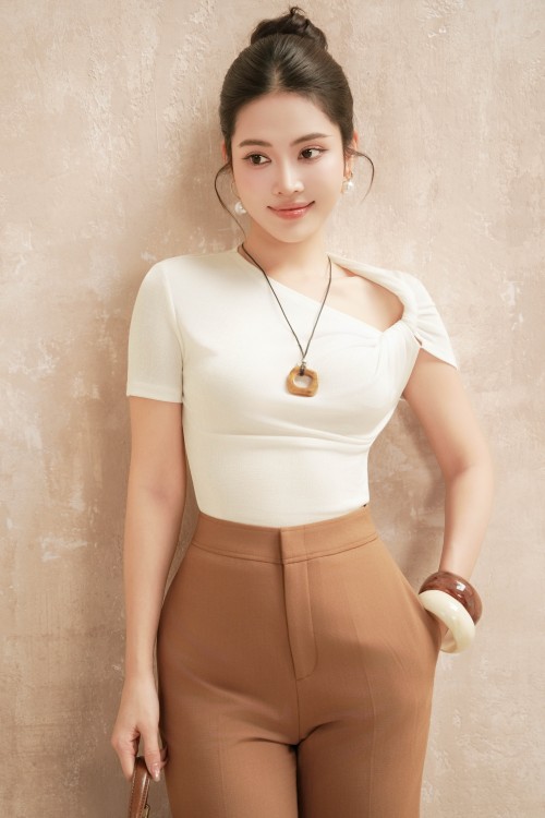 White Knit Blouse