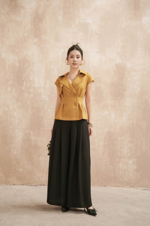 Black Silk Loose Pants