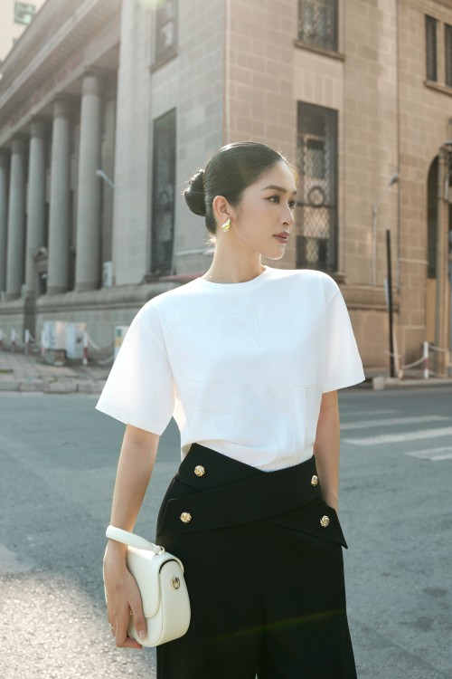 White Bold Pink Typo Cotton Tshirt