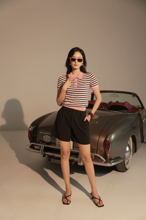 Black Woven Shorts