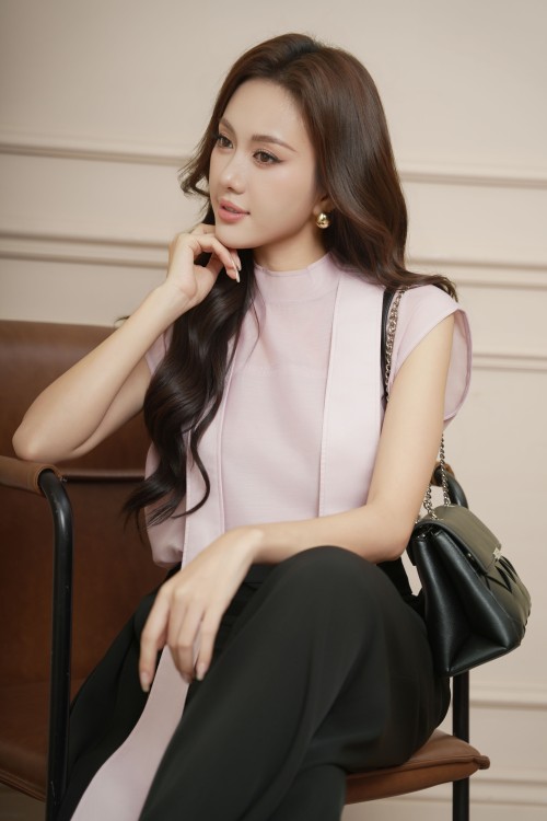 Light Murrey Organza Blouse