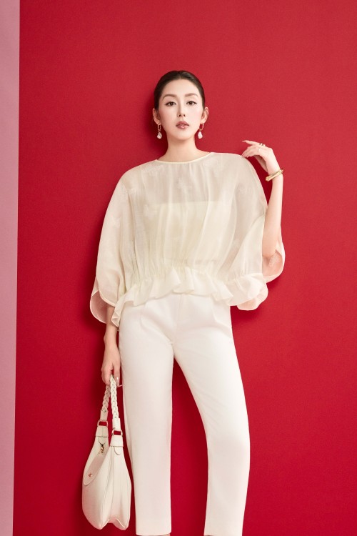 Cream Organza Blouse